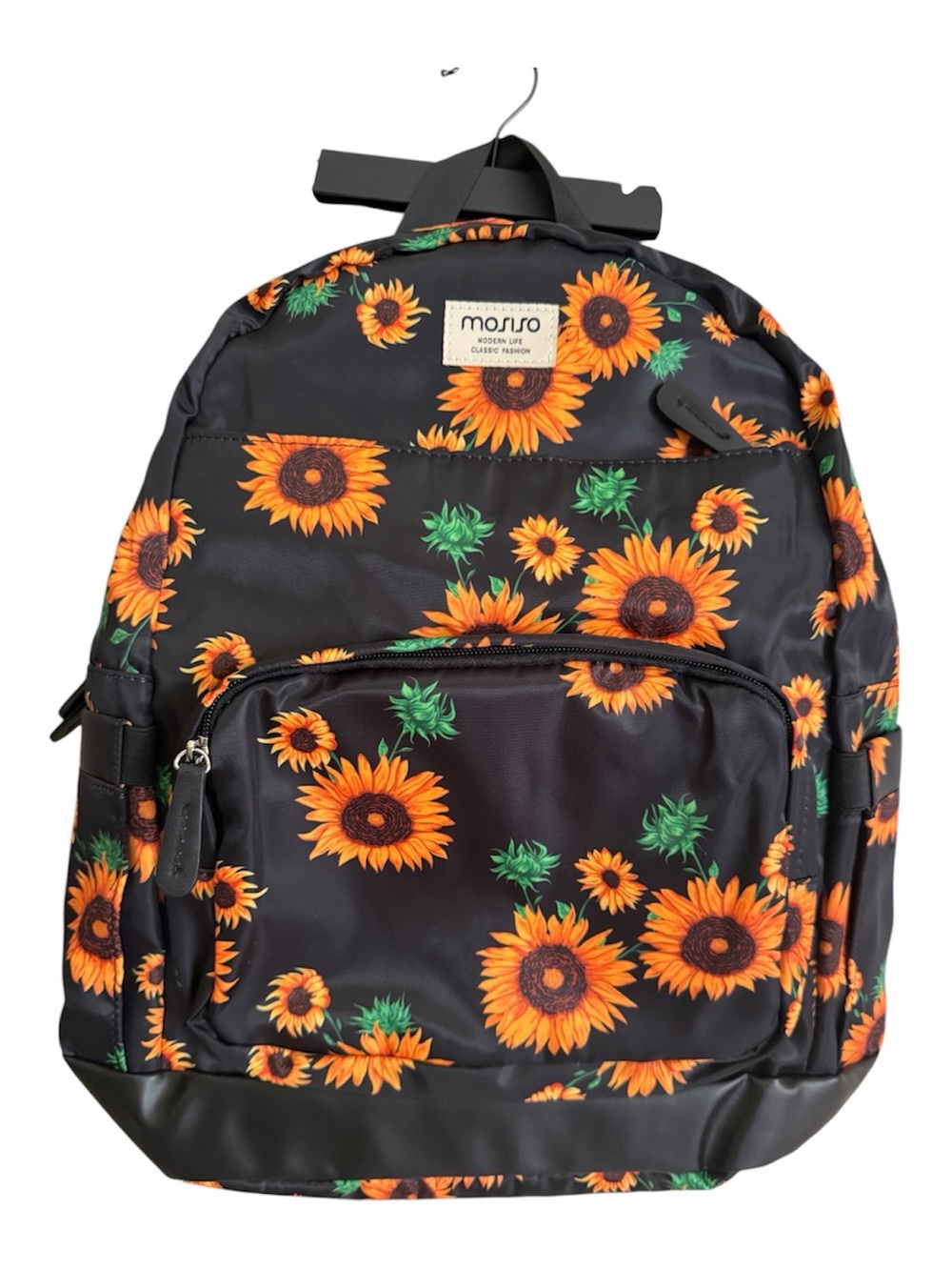 NWOT Sunflower Print Black Backpack by Mosiso